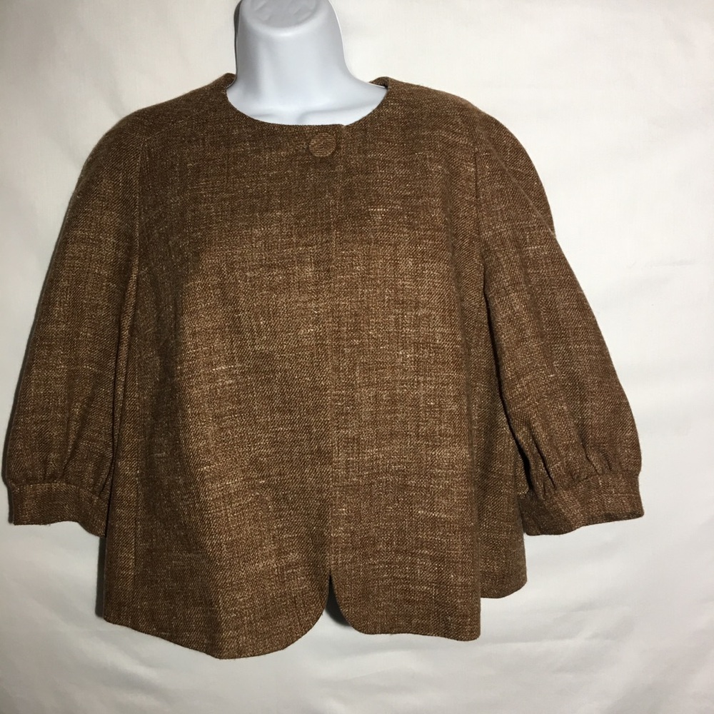 Poncho style Wool Blend Jacket